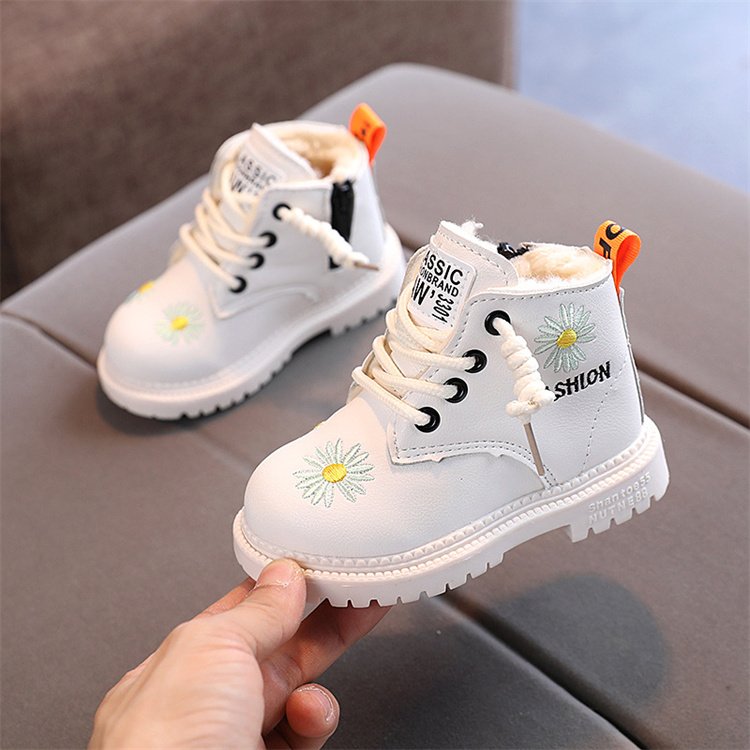 Fashionable children's cotton shoes Boys warm plus cotton ankle boots girls warm winter boots