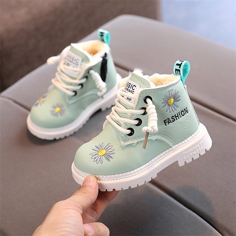 Fashionable children's cotton shoes Boys warm plus cotton ankle boots girls warm winter boots