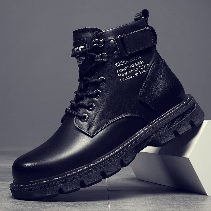 Men's Black Premium Martin Boots Support Custom Odor Proof Martin Boots Men's Boots