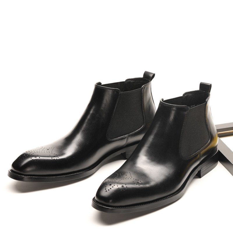 High quality ankle dress men boots genuine leather custom classic chelsea boots men business wholesaler Party men's boots