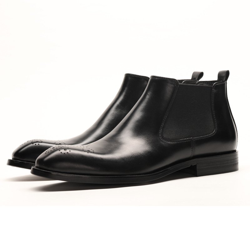 High quality ankle dress men boots genuine leather custom classic chelsea boots men business wholesaler Party men's boots