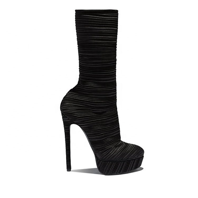 Factory New Fashion Custom Quality Women Platform Thin high heel Ankle Boots Women Shoes