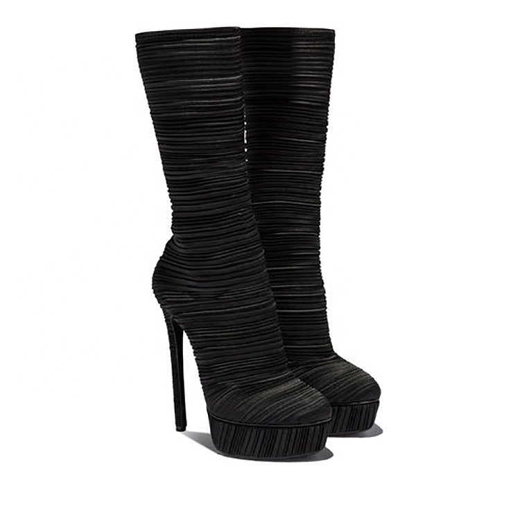 Factory New Fashion Custom Quality Women Platform Thin high heel Ankle Boots Women Shoes