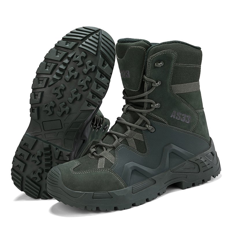 Factory Lace Up Deser Men Safety Boots Shoes Outdoor Ankle Hiking Boots Trekking Walking Shoes tactical boots black