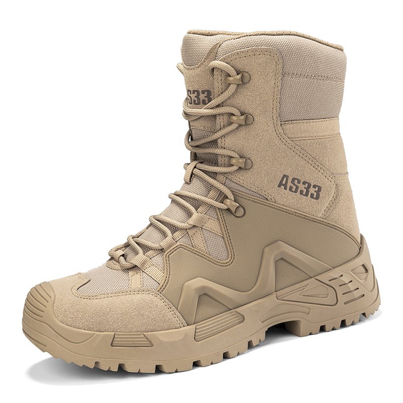 Factory Lace Up Deser Men Safety Boots Shoes Outdoor Ankle Hiking Boots Trekking Walking Shoes tactical boots black