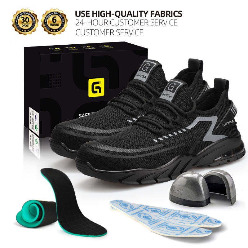 Wejump Industrial Breathable Security Wear Resistant Steel Toe Sepatu Boots Safety Shoes Light Weight Jogger