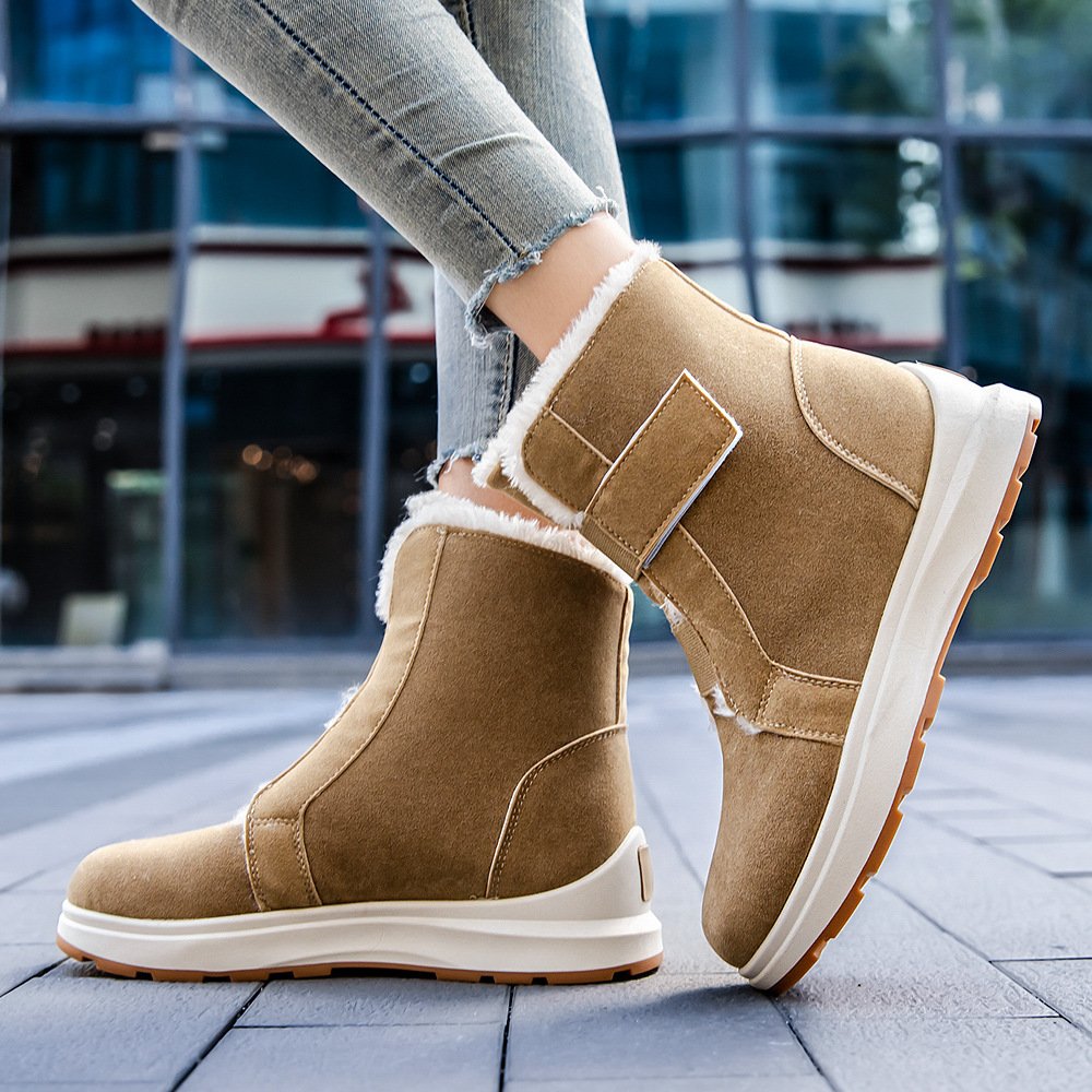 Wenzhou Factory Customized Plush Thick Suede Cotton Shoes Fur Winter Warm Boots Women Snow Boots For Women