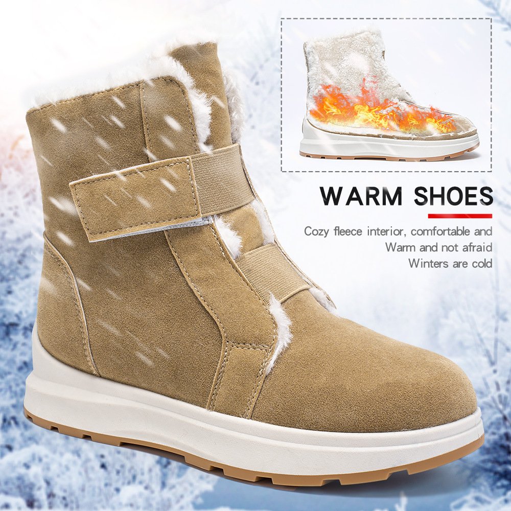 Wenzhou Factory Customized Plush Thick Suede Cotton Shoes Fur Winter Warm Boots Women Snow Boots For Women