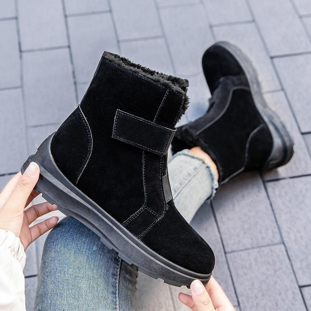 Wenzhou Factory Customized Plush Thick Suede Cotton Shoes Fur Winter Warm Boots Women Snow Boots For Women