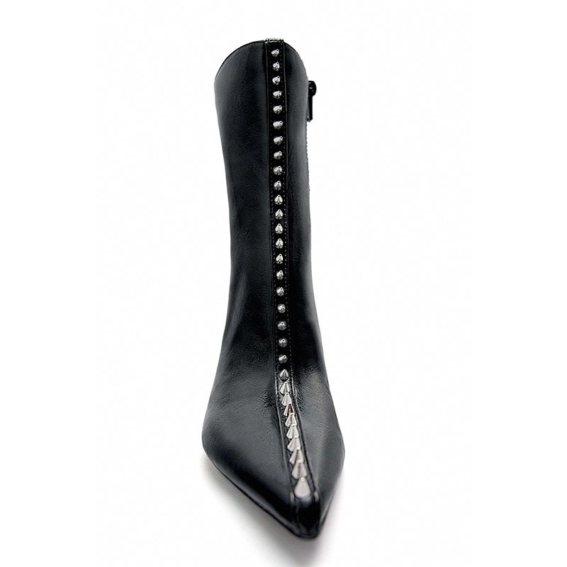2023 Women's boots autumn and winter fashion pointed toe leather lady stiletto high heel shoes