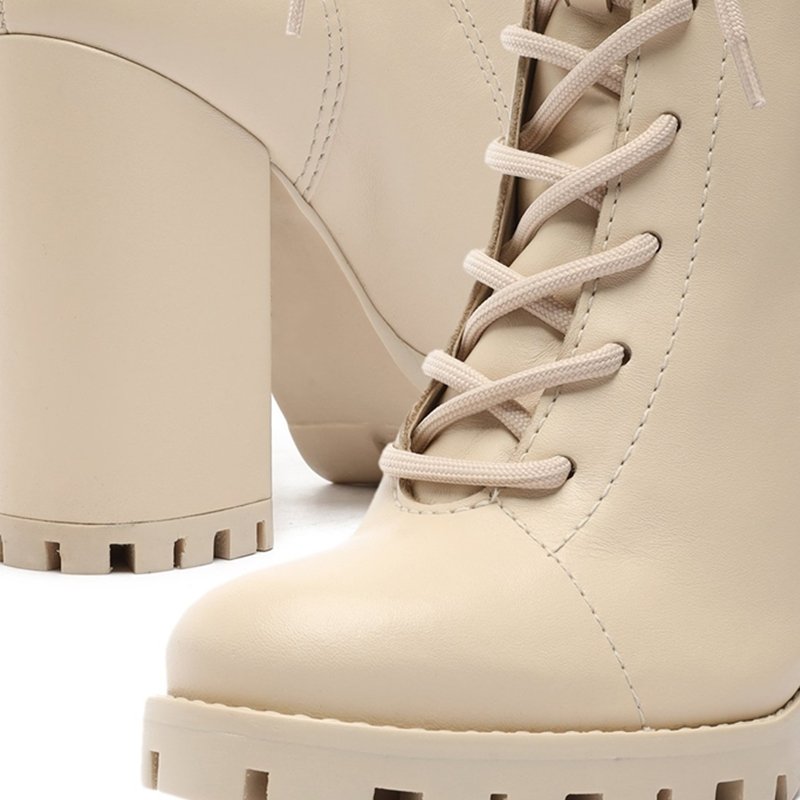 Fashion high level leather riding boots lacing up high heel martin boots for women snow ladies boots