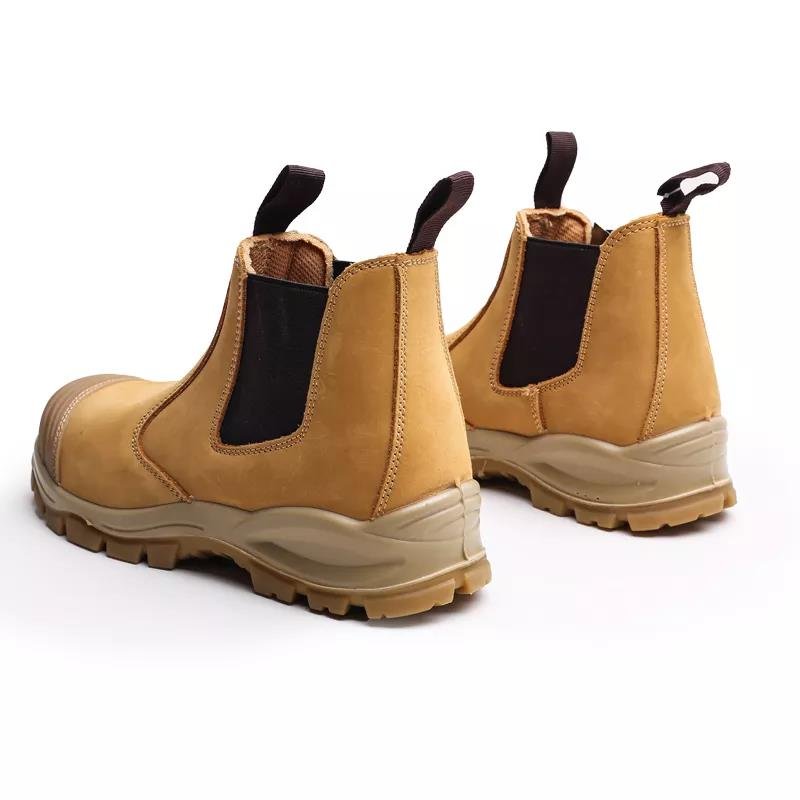 Zstep brand BSI CE nubuck leather slip on Australia comfortable steel toe safety chelsea work hiking boots men industrial shoes