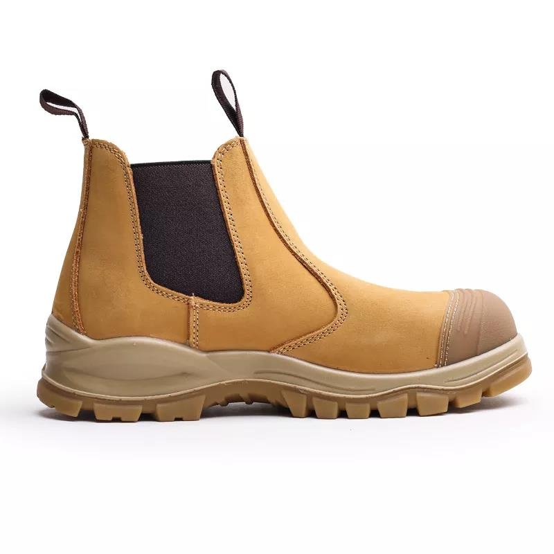 Zstep brand BSI CE nubuck leather slip on Australia comfortable steel toe safety chelsea work hiking boots men industrial shoes