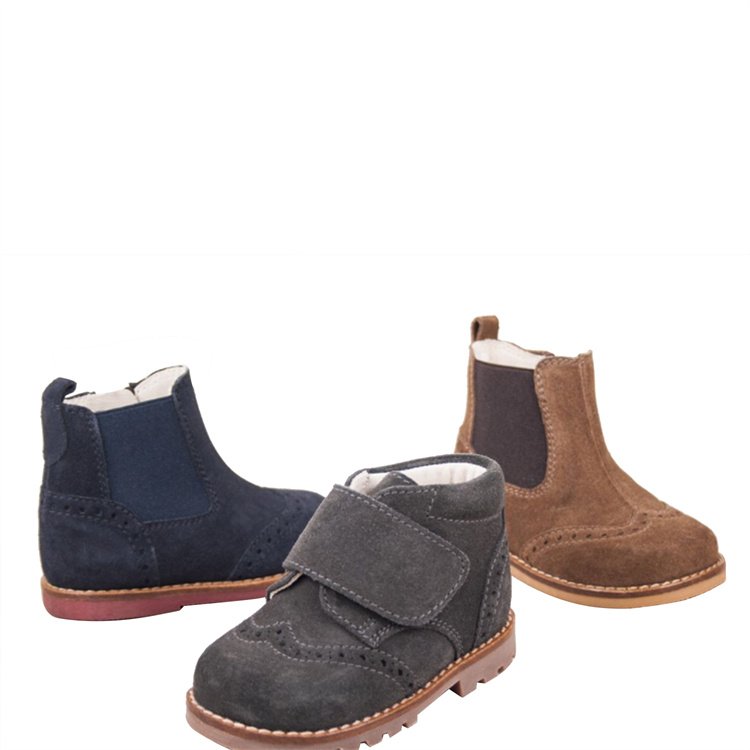 CHOOZII Wholesale Children Shoes Kids Girls Double Elastic Warm Suede Leather Cotton Fabric Inner Boots