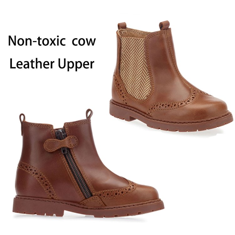 CHOOZII Wholesale Children Shoes Kids Girls Double Elastic Warm Suede Leather Cotton Fabric Inner Boots