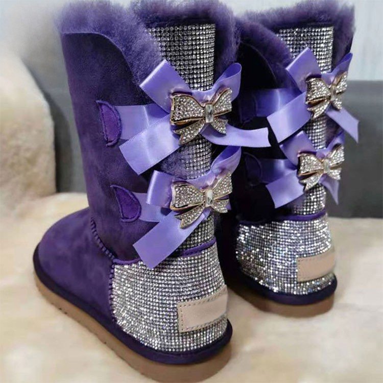 Factory Wholesale Winter Thickening Fashion Ladies Kids Women Winter Snow Boots