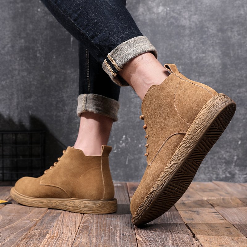 Autumn winter warm popular cotton shoes men's camouflage shoes leisure travel mountain climbing Martin boots desert cotton boots