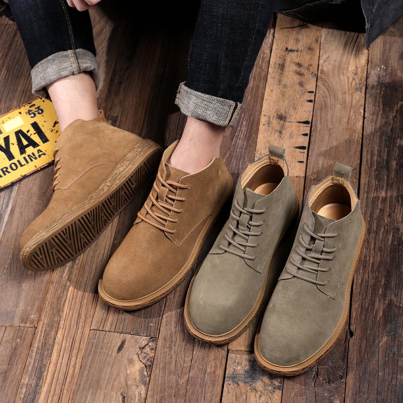 Autumn winter warm popular cotton shoes men's camouflage shoes leisure travel mountain climbing Martin boots desert cotton boots