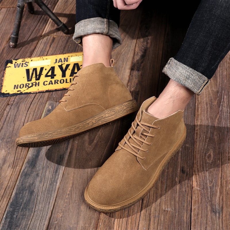 Autumn winter warm popular cotton shoes men's camouflage shoes leisure travel mountain climbing Martin boots desert cotton boots