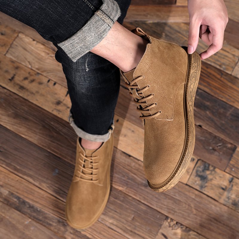 Autumn winter warm popular cotton shoes men's camouflage shoes leisure travel mountain climbing Martin boots desert cotton boots