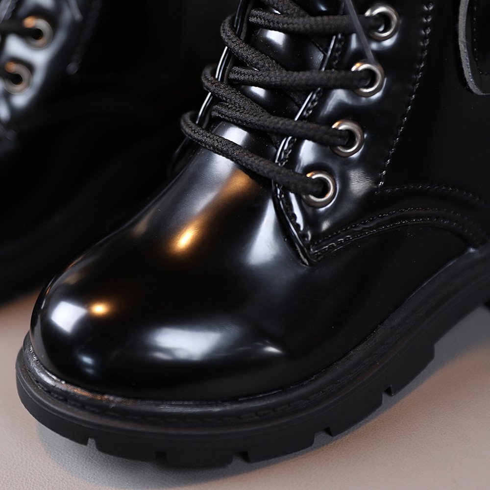 Wholesale kids boots Children's spring Martin boots PU leather girls' 2024 British style boys' short boots