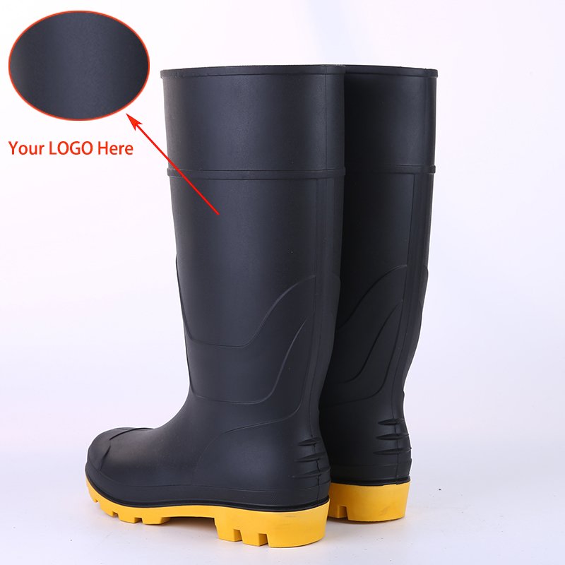 Factory Direct Sales Anti Slip Unisex Plastic PVC Rain Boots Waterproof Rain Boots Woman