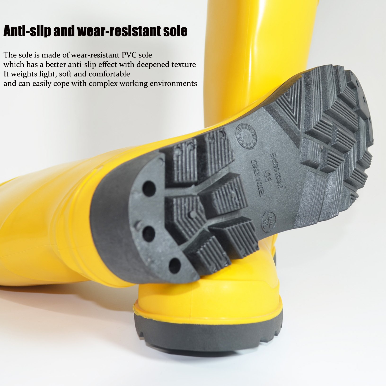 Factory Direct Sales Anti Slip Unisex Plastic PVC Rain Boots Waterproof Rain Boots Woman