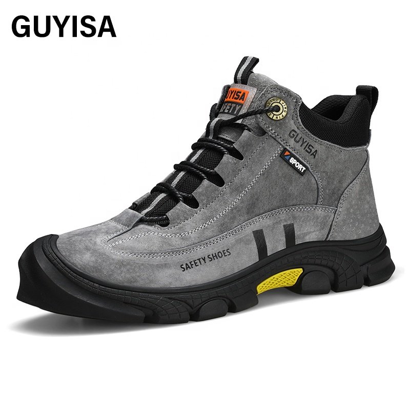 GUYISA brand casual industrial safety shoes non-slip rubber sole anti-stab anti-steel toe work boot