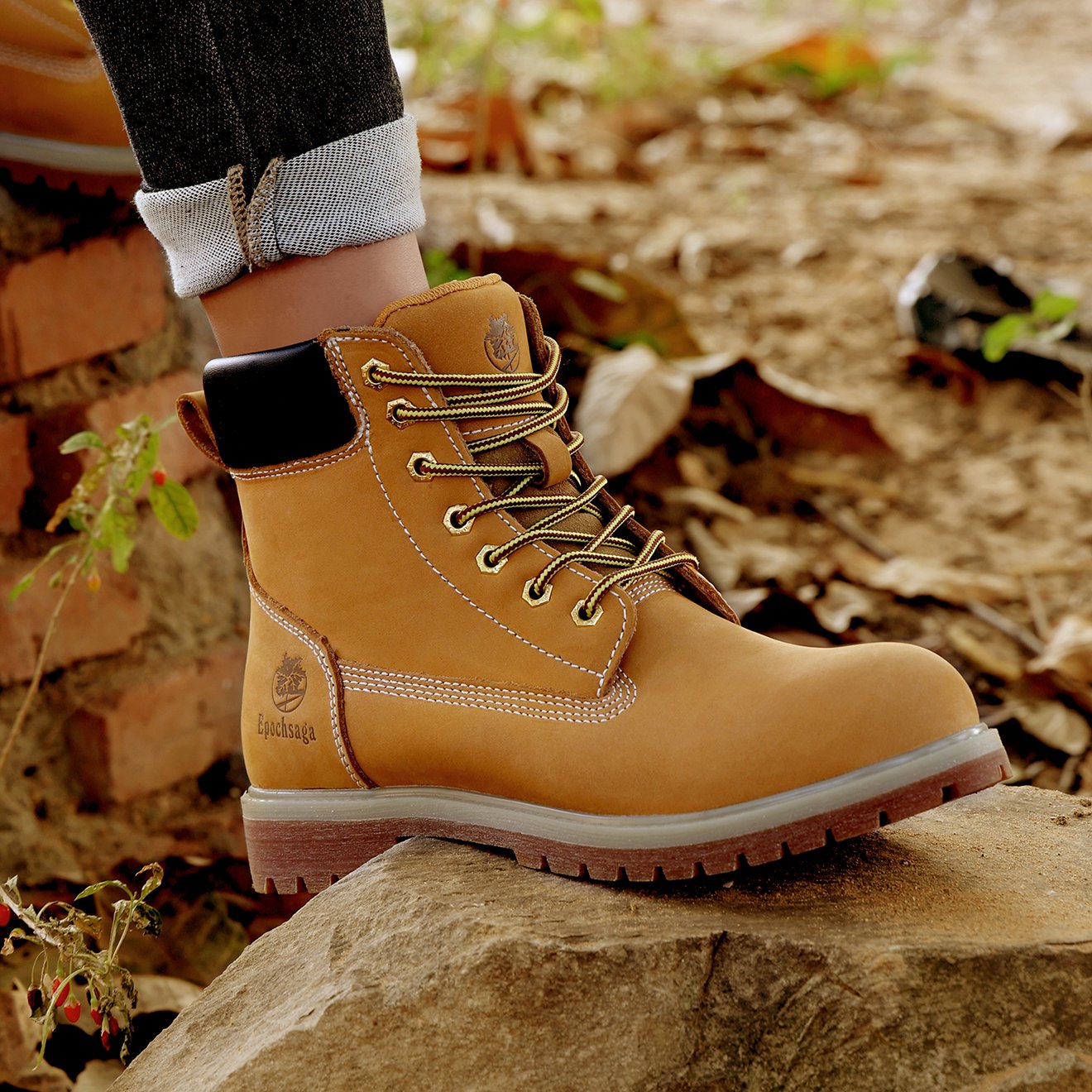 Hot selling RTS wear-resistant waterproof first layer cowhide customizable safety boots