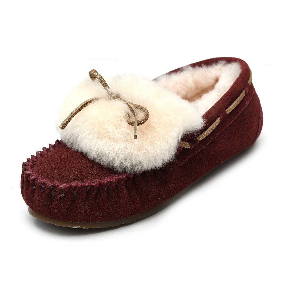 Wholesale Price Factory and Popular Snow Leather Shoes Moccasins Indoor Women snow boots Outdoor