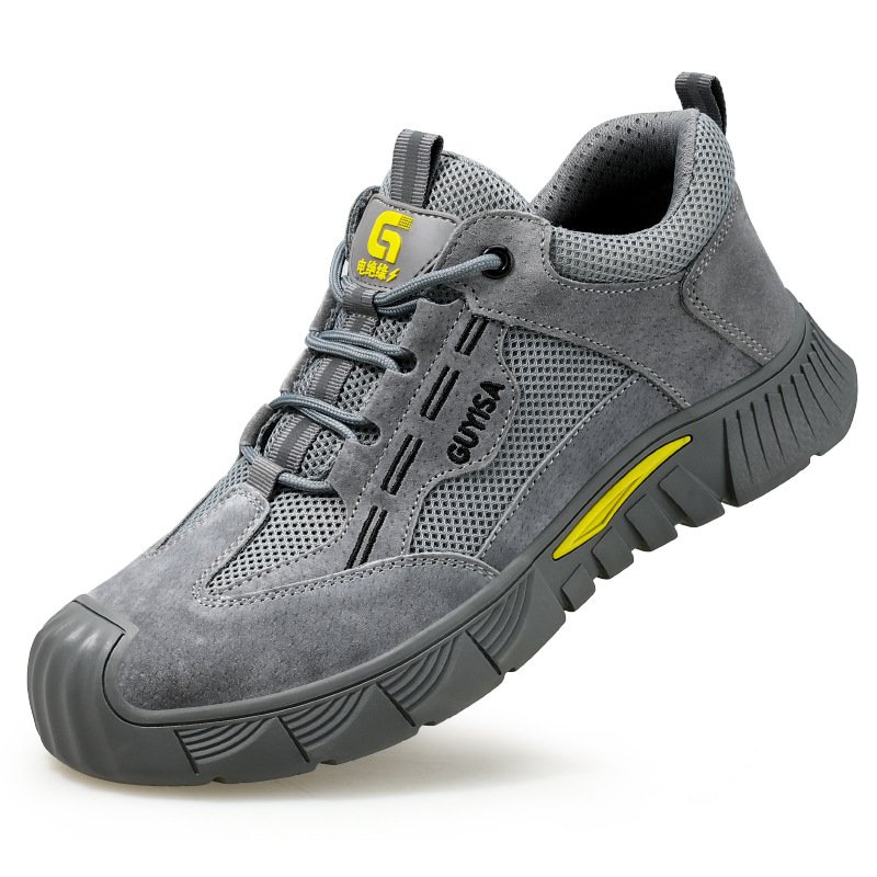 Electrically insulating 6KV 10KV Anti Slip Leather Steel Toe Safety Boots Men Heavy Industry Work Safety Shoes For Men