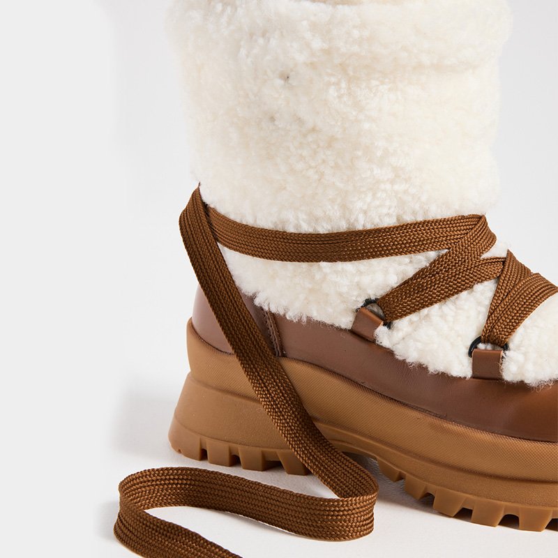 2024 Custom Logo Women's Winter Warm Boots Fashion Girl's Faux Fur Ankle Boots Thick Sole Platform PU Insole Suede Material Snow
