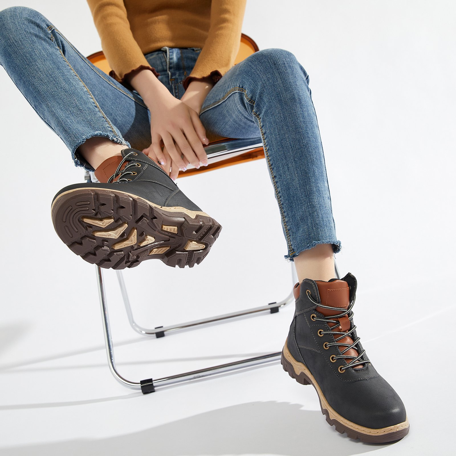 Wholesale Winter Waterproof Outdoor Hiking Shoes Boots Anti-slip Sport Ankle Boots For Women