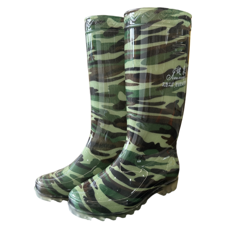 camouflage multi-functional knee-high anti-slip fishing boots waterproof garden paddy farm boots gumboots