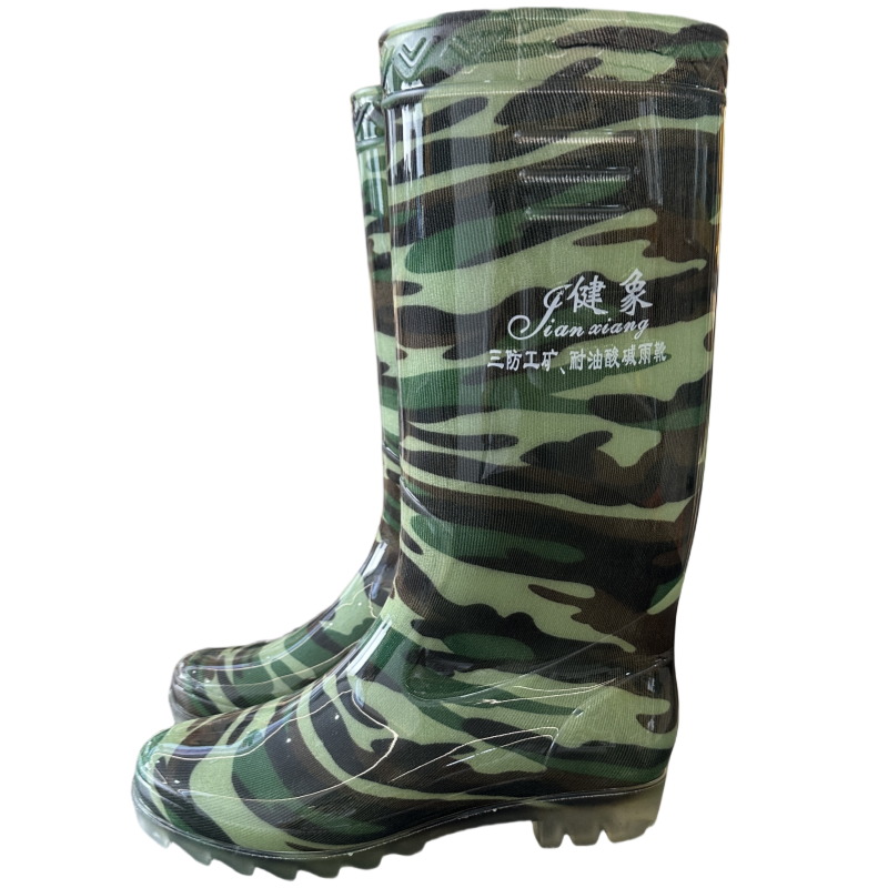 camouflage multi-functional knee-high anti-slip fishing boots waterproof garden paddy farm boots gumboots