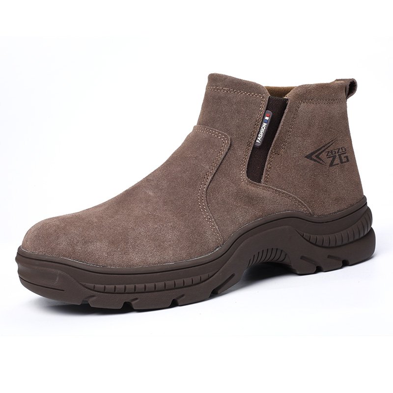 Quality Boot High Cut Ankle Safety Work Boots For Wholesale, brown safety boots no lace