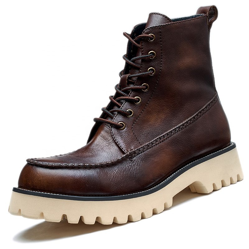 Factory Discount Price Fashion Boots Warm Men's Martinboots Leather Oxford Boots