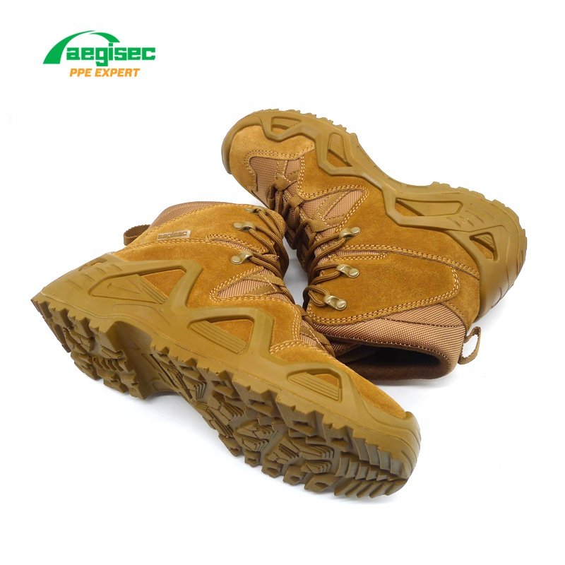 AEGISEC cow suede tactical jungle boots slip resistant PU sole desert boots