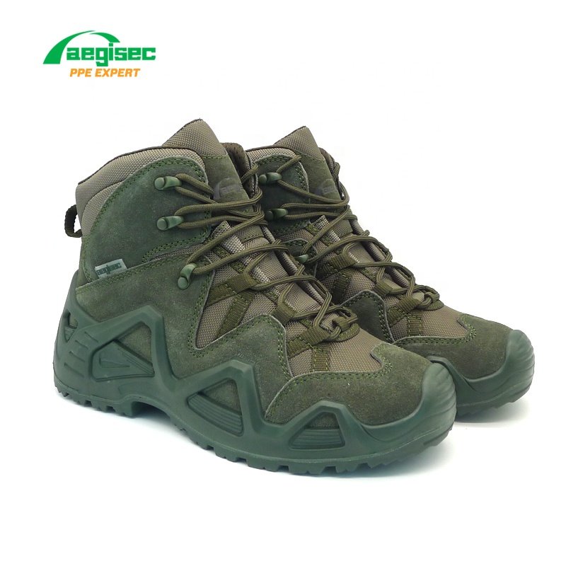 AEGISEC cow suede tactical jungle boots slip resistant PU sole desert boots