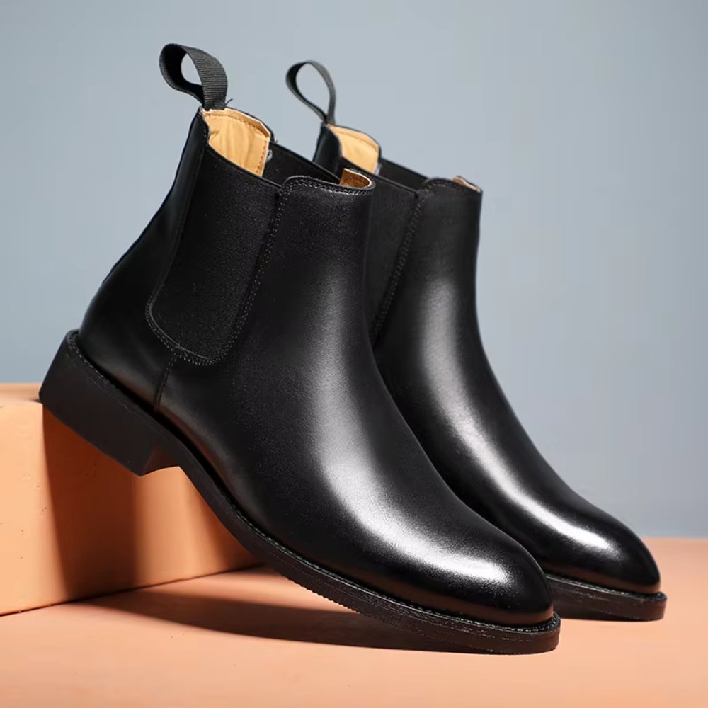 Spring and Winter Elegant Boots Leather shoes for men Formal boots