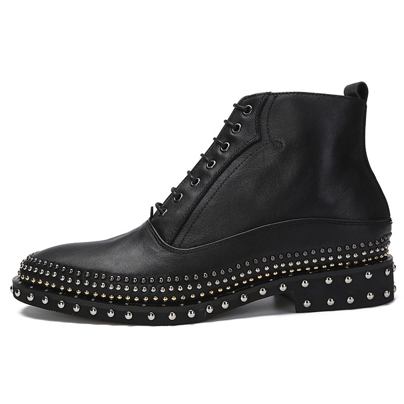 New Style In Spring And Summer Boots Men 2023 Rivets Men'S Metal Fashion Man Boot