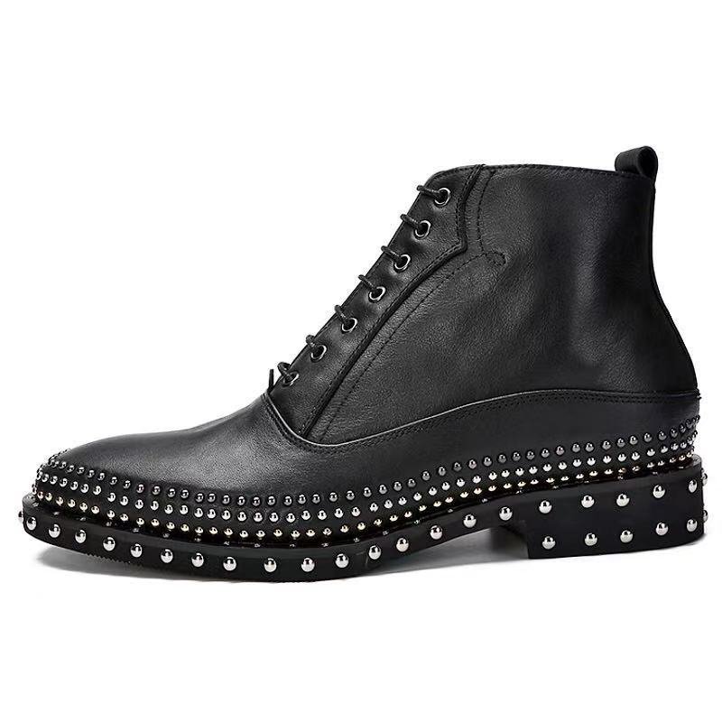 New Style In Spring And Summer Boots Men 2023 Rivets Men'S Metal Fashion Man Boot