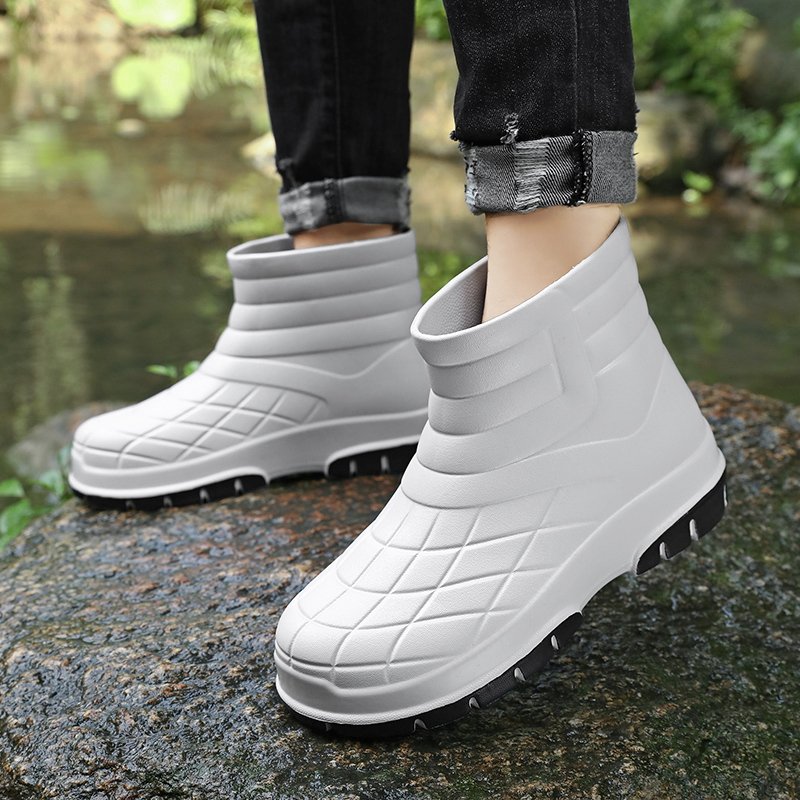 OEM Men's Cold Storage Thermal Eva Fur Winter Waterproof Ski Snow Rain Boots Fly Fishing Safety Work Boots Soft PVC Popular