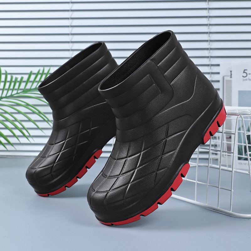 OEM Men's Cold Storage Thermal Eva Fur Winter Waterproof Ski Snow Rain Boots Fly Fishing Safety Work Boots Soft PVC Popular