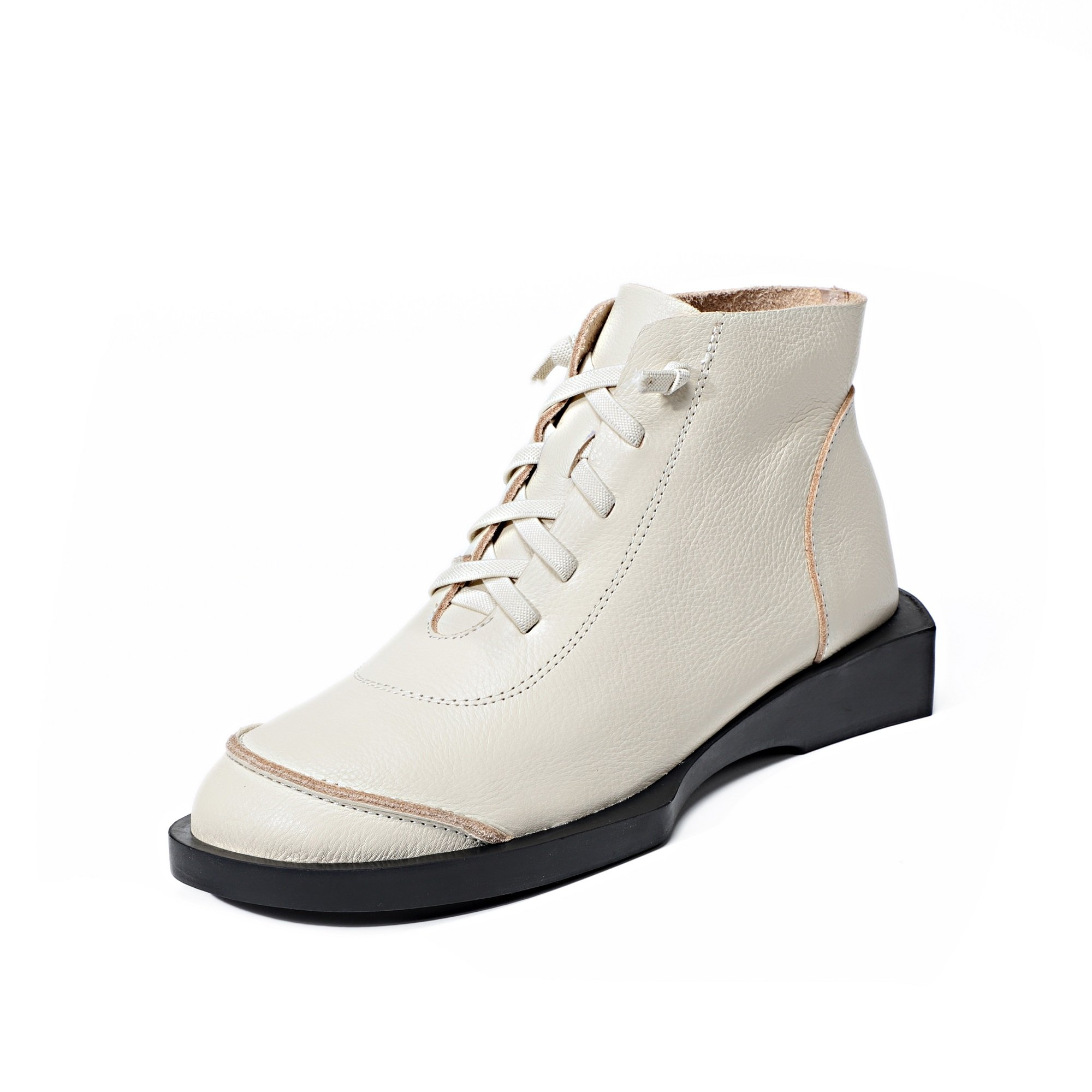 High Quality Genuine Leather Soft Comfortable Elastic Band ankle boots for women leather Wholesale custom china factory