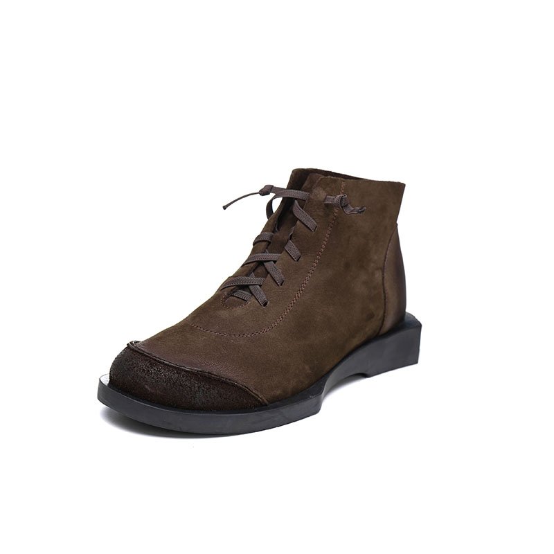 High Quality Genuine Leather Soft Comfortable Elastic Band ankle boots for women leather Wholesale custom china factory