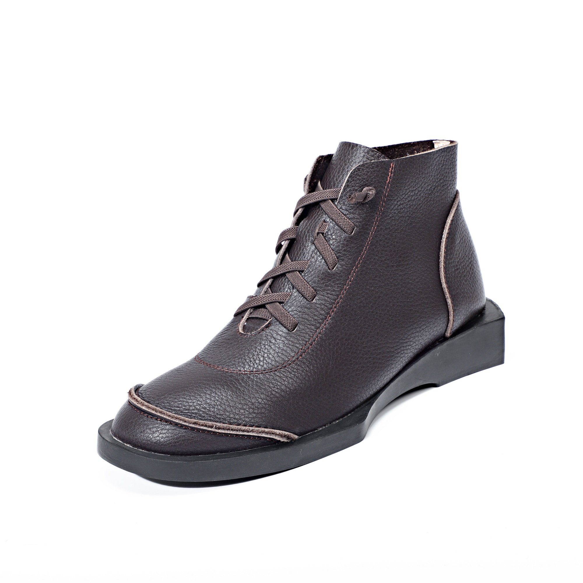 High Quality Genuine Leather Soft Comfortable Elastic Band ankle boots for women leather Wholesale custom china factory