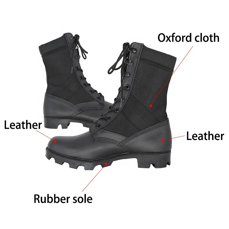 KMS Custom Wholesale Black Breathable Oxford Rubber Desert Jungle Combat Shoes Tactical Boots Outdoors Shoes For Men