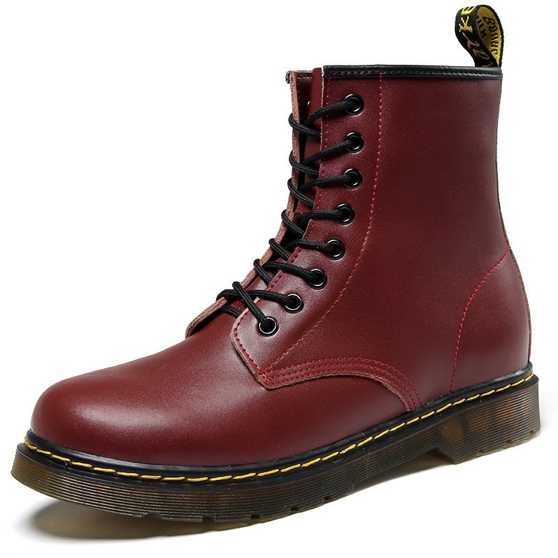 Autumn Men's Slip-On Ankle Boots Hot Selling Plus Size Vibram Outsole Leather & Canvas Upper Cushioned & Fashionable Trend