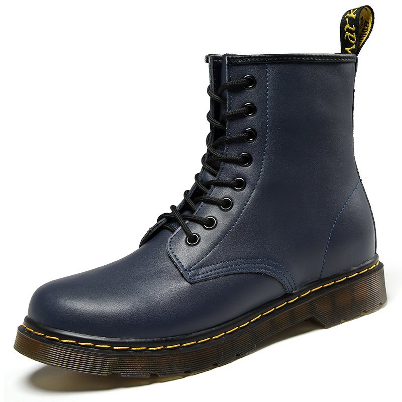 Autumn Men's Slip-On Ankle Boots Hot Selling Plus Size Vibram Outsole Leather & Canvas Upper Cushioned & Fashionable Trend